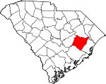 Map of South Carolina showing Williamsburg County - Click on map for a greater detail.