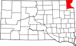 Map of South Dakota showing Roberts County - Click on map for a greater detail.