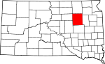 Map of South Dakota showing Spink County - Click on map for a greater detail.