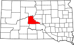 Map of South Dakota showing Stanley County - Click on map for a greater detail.