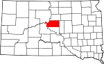 Map of South Dakota showing Sully County - Click on map for a greater detail.