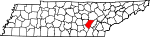 Map of Tennessee showing Bledsoe County - Click on map for a greater detail.