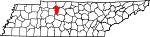 Map of Tennessee showing Cheatham County - Click on map for a greater detail.
