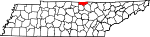 Map of Tennessee showing Clay County - Click on map for a greater detail.