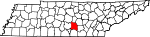 Map of Tennessee showing Coffee County - Click on map for a greater detail.