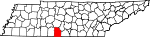 Map of Tennessee showing Giles County - Click on map for a greater detail.