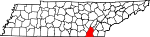 Map of Tennessee showing Hamilton County - Click on map for a greater detail.