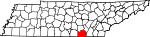 Map of Tennessee showing Marion County - Click on map for a greater detail.