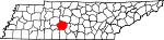 Map of Tennessee showing Maury County - Click on map for a greater detail.