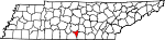 Map of Tennessee showing Moore County - Click on map for a greater detail.