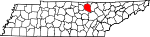 Map of Tennessee showing Overton County - Click on map for a greater detail.