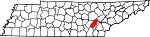 Map of Tennessee showing Rhea County - Click on map for a greater detail.