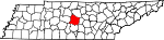 Map of Tennessee showing Rutherford County - Click on map for a greater detail.
