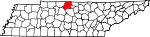Map of Tennessee showing Sumner County - Click on map for a greater detail.