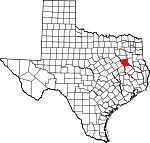 Map of Texas showing Anderson County - Click on map for a greater detail.