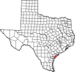 Map of Texas showing Aransas County - Click on map for a greater detail.