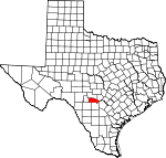 Map of Texas showing Bandera County - Click on map for a greater detail.