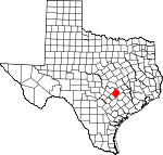 Map of Texas showing Bastrop County - Click on map for a greater detail.