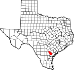 Map of Texas showing Bee County - Click on map for a greater detail.