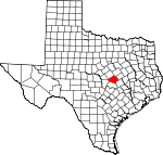 Map of Texas showing Bell County - Click on map for a greater detail.
