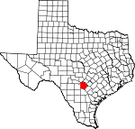 Map of Texas showing Bexar County - Click on map for a greater detail.