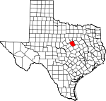 Map of Texas showing Bosque County - Click on map for a greater detail.