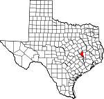 Map of Texas showing Brazos County - Click on map for a greater detail.