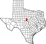 Map of Texas showing Brown County - Click on map for a greater detail.