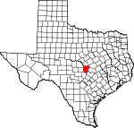 Map of Texas showing Burnet County - Click on map for a greater detail.
