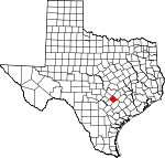 Map of Texas showing Caldwell County - Click on map for a greater detail.