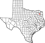 Map of Texas showing Camp County - Click on map for a greater detail.