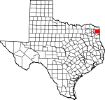 Map of Texas showing Cass County - Click on map for a greater detail.