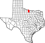 Map of Texas showing Clay County - Click on map for a greater detail.