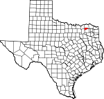 Map of Texas showing Delta County - Click on map for a greater detail.