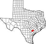 Map of Texas showing Dewitt County - Click on map for a greater detail.