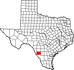 Map of Texas showing Dimmit County - Click on map for a greater detail.