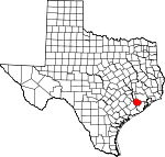 Map of Texas showing Fort Bend County - Click on map for a greater detail.
