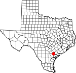 Map of Texas showing Goliad County - Click on map for a greater detail.