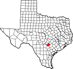 Map of Texas showing Guadalupe County - Click on map for a greater detail.