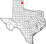Map of Texas showing Hemphill County - Click on map for a greater detail.