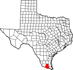 Map of Texas showing Hidalgo County - Click on map for a greater detail.
