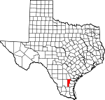 Map of Texas showing Jim Wells County - Click on map for a greater detail.