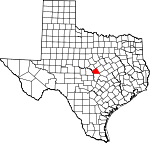 Map of Texas showing Lampasas County - Click on map for a greater detail.
