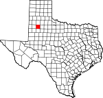 Map of Texas showing Lubbock County - Click on map for a greater detail.