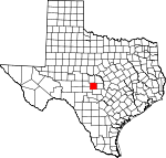 Map of Texas showing Mason County - Click on map for a greater detail.