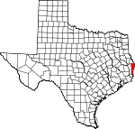 Map of Texas showing Newton County - Click on map for a greater detail.
