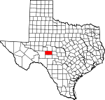 Map of Texas showing Schleicher County - Click on map for a greater detail.