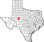 Map of Texas showing Sterling County - Click on map for a greater detail.