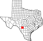 Map of Texas showing Uvalde County - Click on map for a greater detail.