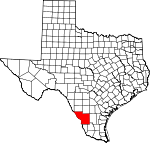 Map of Texas showing Webb County - Click on map for a greater detail.